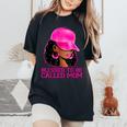 African American Afro Blessed To Be Called Mom Women's Oversized Comfort T-Shirt Black