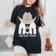 This Ain’T Texas Cowgirl Queen Bee Silhouette Texas Holdem Women's Oversized Comfort T-Shirt Black