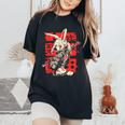 Anime Manga Cyberpunk Aesthetic Techwear Harajuku Bunny Girl Women's Oversized Comfort T-Shirt Black