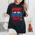 Aunt Of The Birthday Boy Matching Family Spider Web Women's Oversized Comfort T-Shirt Black