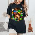 Autism Mom Afro Messy Bun Black Mom Life Women's Oversized Comfort T-Shirt Black