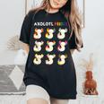 Axolotl Pride Lgbt Kawaii Axolotls Rainbow Gay Pride Month Women's Oversized Comfort T-Shirt Black