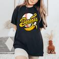 Banana Baseball Lover Cool Game For Kawaii Women's Oversized Comfort T-Shirt Black
