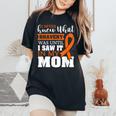 Bravery Mom Leukemia Cancer Awareness Ribbon Women's Oversized Comfort T-Shirt Black