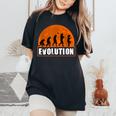 Butterfly Watching Human Evolution Women's Oversized Comfort T-Shirt Black