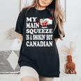 Canada Culture Girlfriend Wife Canadian Matching Couples Women's Oversized Comfort T-Shirt Black