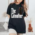 Cat Mother The Catmother Crazy Cat Mom Mama Women's Oversized Comfort T-Shirt Black