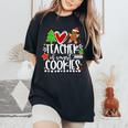 Christmas Teacher Of Smart Cookies Cute Gingerbread Women's Oversized Comfort T-Shirt Black
