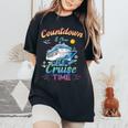 Countdown Is Over It's Cruise Time Husband Wife Women's Oversized Comfort T-Shirt Black