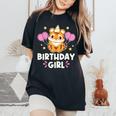 Cute Birthday Girl Tiger Women's Oversized Comfort T-Shirt Black