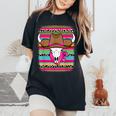 Cute Serape Western Country Cowgirl Texas Rodeo Girls Women's Oversized Comfort T-Shirt Black