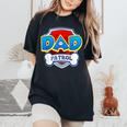 Dad Of The Birthday Boy Girl Dog Paw Family Matching Women's Oversized Comfort T-Shirt Black