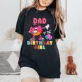 Dad Of The Birthday Girl Donut Dab Birthday Women's Oversized Comfort T-Shirt Black