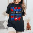 Dad Of The Birthday Spider Web Boy Mom And Dad Family Women's Oversized Comfort T-Shirt Black
