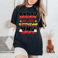 Dad And Mom Daddy Birthday Boy Mouse Family Matching Women's Oversized Comfort T-Shirt Black