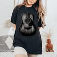 Distressed Acoustic Guitar Vintage Player Rock & Roll Music Women's Oversized Comfort T-Shirt Black