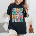 In My Dog Mom Era Groovy Mom Women's Oversized Comfort T-Shirt Black