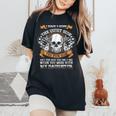 Don't Mess With My Daughter For Dad & Mom Vintage Women's Oversized Comfort T-Shirt Black