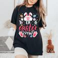Easter Day Er Easter Nurse Crew Emergency Room Nurses Bunny Women's Oversized Comfort T-Shirt Black