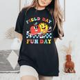 Field Day Fun Day Groovy Retro Field Trip Student Teacher Women's Oversized Comfort T-Shirt Black