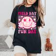 Field Day Fun Day Field Trip Retro Groovy Teacher Student Women's Oversized Comfort T-Shirt Black