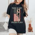 This Is My Flag Usa Anti Pride Non Gay Lgbt Women Women's Oversized Comfort T-Shirt Black