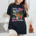 Fun Just A Girl Who Loves Turtles And Girls Cute Women's Oversized Comfort T-Shirt Black