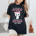 Big Sister To Be 2024 Promoted To Big Sister 2024 Women's Oversized Comfort T-Shirt Black