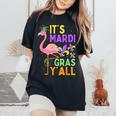 Carnival Party Idea Flamingo Mardi Gras Women's Oversized Comfort T-Shirt Black
