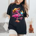 Flamingo Hawaiian Summer Tropical Luau Girls Kid Women's Oversized Comfort T-Shirt Black
