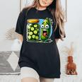 Pickle Surprise Women Women's Oversized Comfort T-Shirt Black