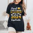 Proud Little Sister Of A Class Of 2024 Graduate Women's Oversized Comfort T-Shirt Black