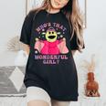 Who's That Wonderful Girl Could She Be Any Cuter Cute Women's Oversized Comfort T-Shirt Black