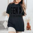 Gen X The Feral Generation Generation X Saying Humor Women's Oversized Comfort T-Shirt Black