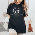 Gigi Like A Grandma Only Cooler Heart Mother's Day Gigi Women's Oversized Comfort T-Shirt Black