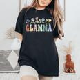 Glamma Wildflower Floral Glamma Women's Oversized Comfort T-Shirt Black