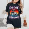 Golf Cart Princess Golfing Girl Golf Sport Lover Golfer Women's Oversized Comfort T-Shirt Black