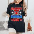 Grammy Of The Birthday Boy Costume Spider Web Party Grandma Women's Oversized Comfort T-Shirt Black