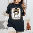Granny Like A Normal Grandma Only More Awesome Messy Bun Women's Oversized Comfort T-Shirt Black