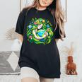 Green Goddess Earth Day Save Our Planet Girl Kid Women's Oversized Comfort T-Shirt Black