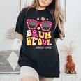 Groovy Bruh We Out Lunch Ladies Last Day Of School Women's Oversized Comfort T-Shirt Black