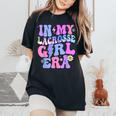 Groovy Tie Dye In My Lacrosse Girl Era Women's Oversized Comfort T-Shirt Black