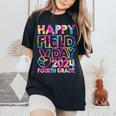 Happy Field Day 2024 Fourth Grade Field Trip Fun Day Tie Dye Women's Oversized Comfort T-Shirt Black