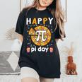 Happy Pi Day Mathematic Math Teacher For Pi Day 314 Women's Oversized Comfort T-Shirt Black