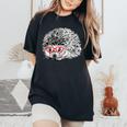 Hedgehog Valentines Day Pet Mom Animal Lover Women's Oversized Comfort T-Shirt Black