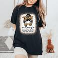 Honey Like A Normal Grandma Only More Awesome Messy Bun Women's Oversized Comfort T-Shirt Black