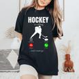 Ice Hockey Youth Puck Hockeyplayer Player Men Women's Oversized Comfort T-Shirt Black