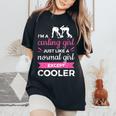 I'm A Curling Girl Ice Curling Sport Quote Curling Women's Oversized Comfort T-Shirt Black