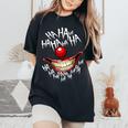 Insane Scary Woman Clown Posse Creepy Women's Oversized Comfort T-Shirt Black