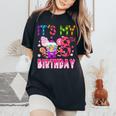 Its My 8Th Birthday Candy Candyland Birthday Girl 8 Year Old Women's Oversized Comfort T-Shirt Black